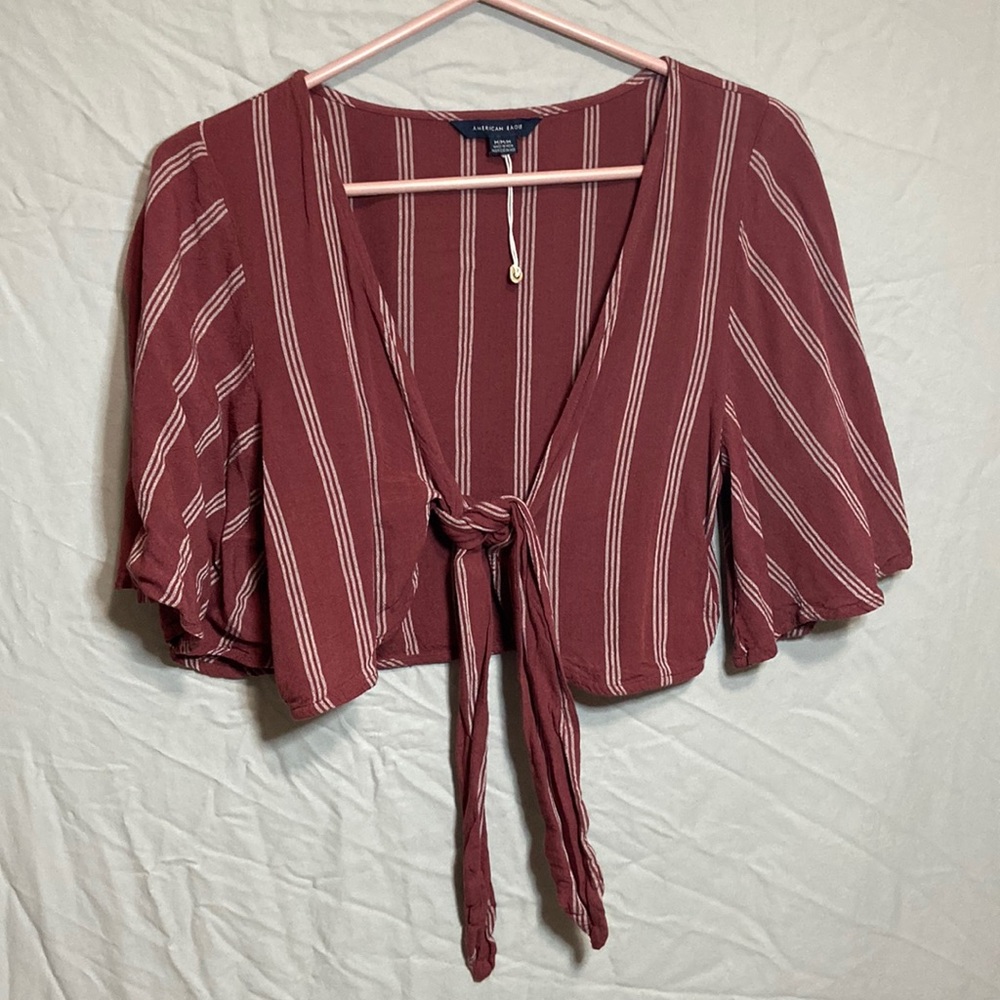 Tie front crop top